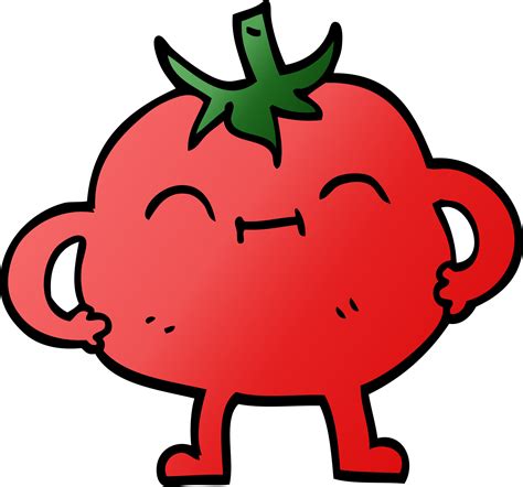 Cartoon Doodle Happy Tomato 44976021 Png