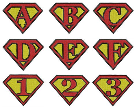 Superman Lettering Machine Embroidery Patterns Machine Embroidery