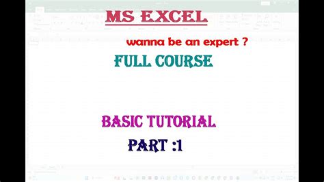 Ms Excel Tutorial For Beginners । Complete Ms Excel Bangla Tutorial