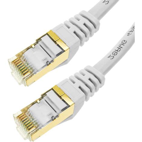 CableMarkt Cavo Di Rete Ethernet Tipo LAN SFTP RJ45 Colore Bianco 1 M