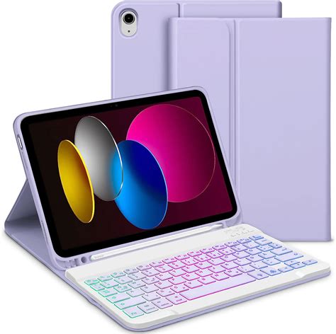 GOOJODOQ Beleuchtete Tastatur Hülle Kompatibel mit iPad 10 Generation