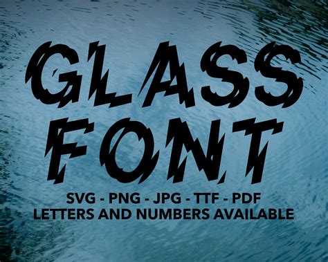 Glass Font SVG, Glass Font for Cricut, Mirror Font SVG, PNG, Jpg, Ttf