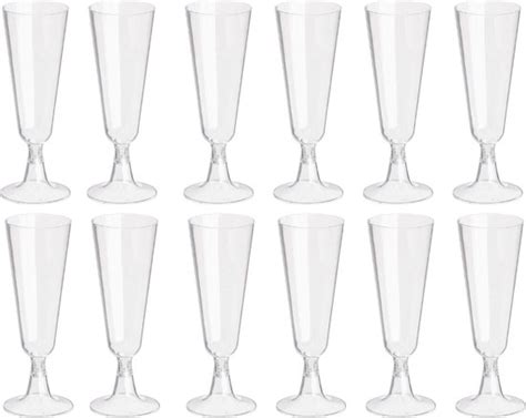 OTIX Champagne Glazen Plastic 12 Stuks Wegwerp 150ml