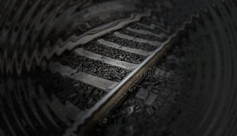 Railway Train Lines Abstract Art Painting Stock Image - Image of ...