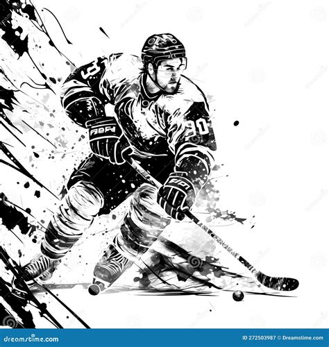 Ice Hockey Player. Generative AI Stock Illustration - Illustration of