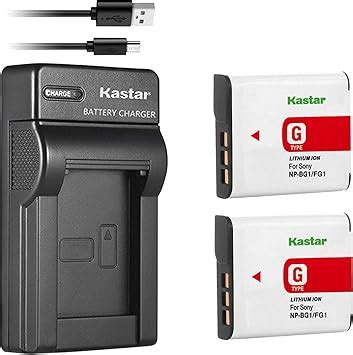 Kastar Battery X2 Slim USB Charger For Sony NP BG1 NP FG1 Battery