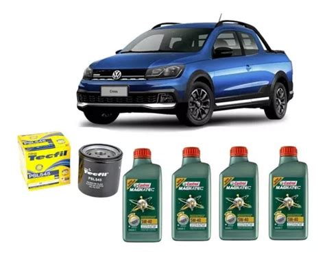 Kit Troca Oleo Castrol 5w40 Saveiro Cross 1 6 2015 Psl545