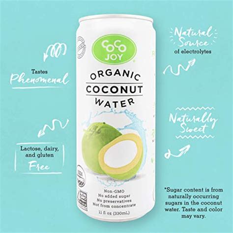 Coco Joy All Organic Coconut Water Natural And Fresh Nutrient Rich Coconut Water Drink With