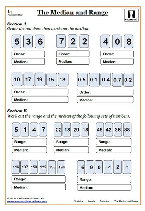 Finding The Mean Median And Mode Worksheets