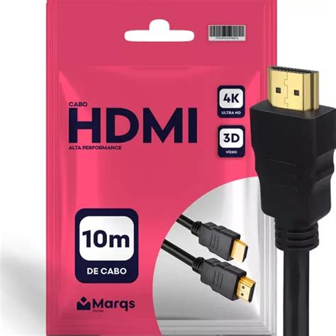 Cabo Hdmi Gold 10m Metros Mts 4k 3d Full Hd Blindado Tv Pc MercadoLivre