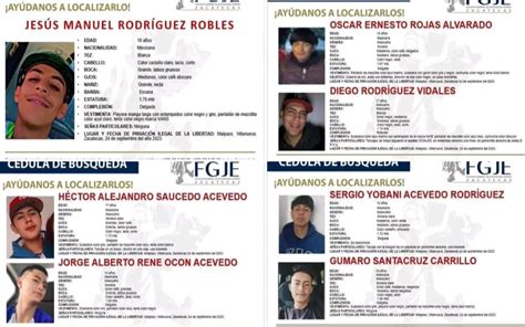 Localizan Muertos A Seis De Los 7 Jóvenes Desaparecidos En Zacatecas