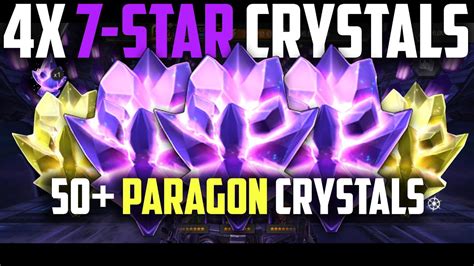 4x 7 Star Crystals And 50 Paragon Crystals Marvel Contest Of Champions Youtube