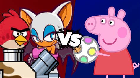 MUGEN Battle Rouge Angry Birds Tank Vs Peppa Pig YouTube