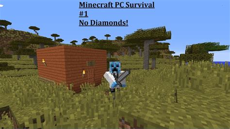 Minecraft Pc Letsplay Survival No Diamonds Episode 1 Youtube