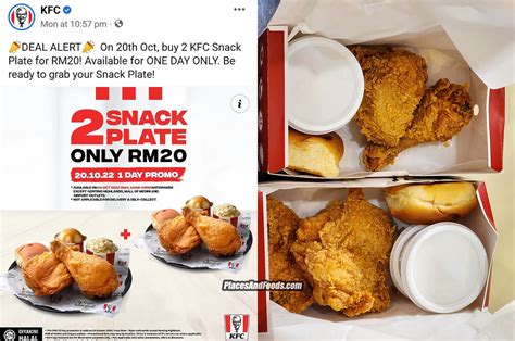 Kfc Snack Plate Promo 2022 Wilson Nghttps Placesandfoods