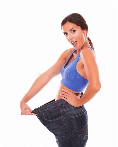 Beautiful Lady Feeling Happy With Weight Loss Stock Image Image Of Shape Latin 49628115