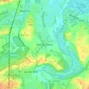 Sutton Green Topographic Map Elevation Terrain