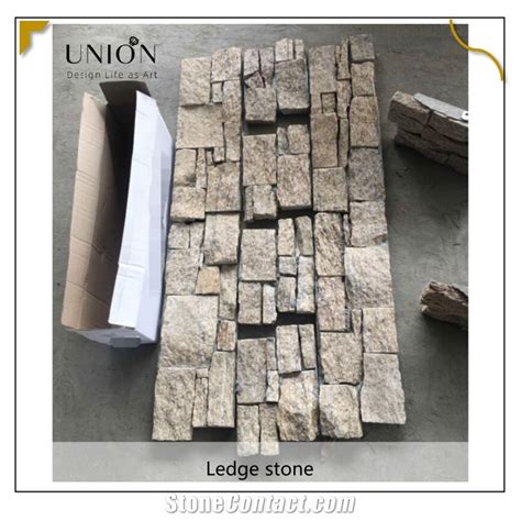 UNION DECO Granite Stone Cladding Stacked Ledger Stone Panel From China