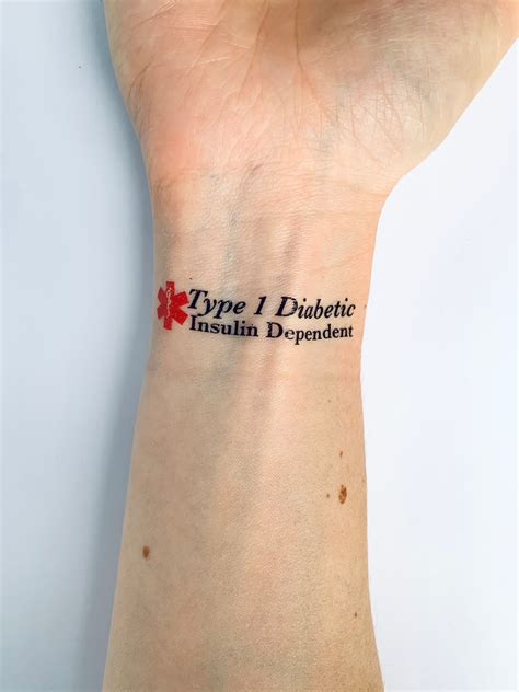 Type Diabetic Insulin Dependent Medical Alert Temporary Etsy Artofit