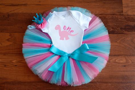 Girl Dinosaur Birthday Outfit 'princess' Pink Dinosaur | Etsy