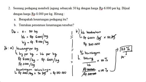 Materi Dan Contoh Soal Untung Rugi Kelas 7 Smp Youtube