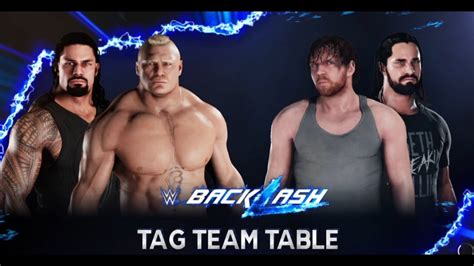 Wwe 2k18 Brock Lesnar And Roman Reigns Vs Seth Rollins And Dean Ambrose