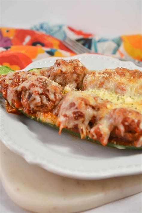 Meatball Zucchini Boats Life She Has