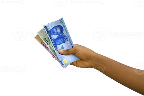 Fair Hand Holding New 3D Rendered Nigerian Naira Notes Isolated On