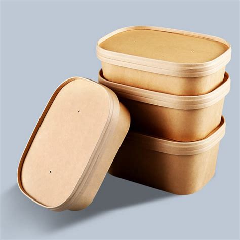 Kraft Food Container Kraft Paperboard Food Tray Kraft Box Food