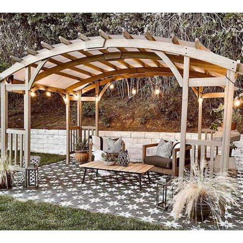 Summercove Bellucci Ft X Ft Cedar Framed Arched Pergola