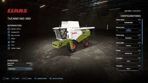 Claas Tucano 560 580 V1 2 0 0 Mod Landwirtschafts Simulator 25 Mods