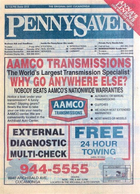 Pennysaver Cover Circa 1995 Vintage Advertisements Looking Back