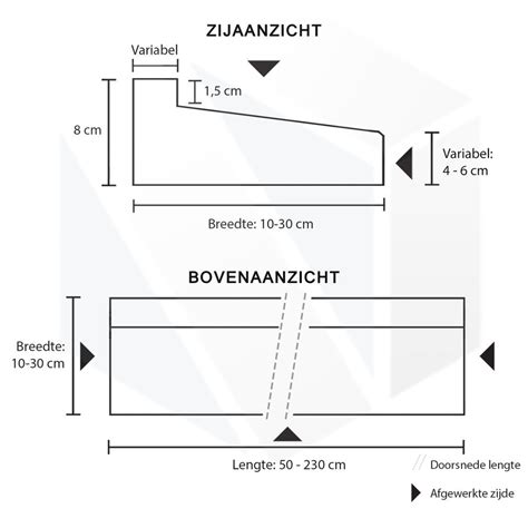 Schuine Buiten Dorpel Hardsteen Cm Gezoet Altijd Op Maat