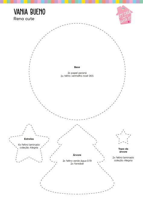 Rena De Natal Em Feltro Diy Molde Pronto Para Imprimir Artesanato
