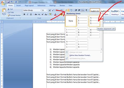 Panduan Sederhana Microsoft Office 2007 Cara Membuat Penomoran