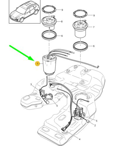 PORSCHE CAYENNE 92A Right Side Fuel Tank Pump 95862013200 NEW GENUINE