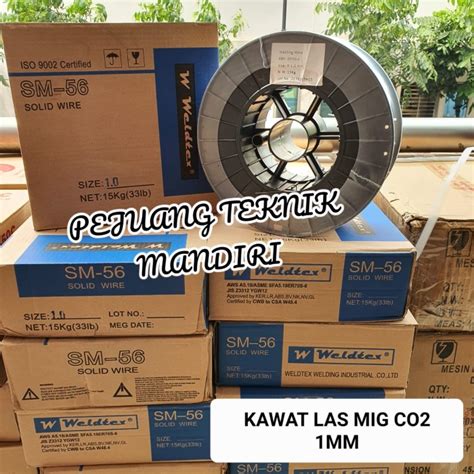 Jual KAWAT LAS MIG CO2 WELDTEX 1MM 15KG KAWAT LAS CO2 ER70S 6 1 MM