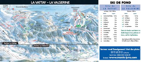 Bergfex Plan Des Pistes Monts Jura La Vattay Valserine Ski De