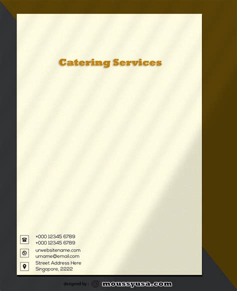 3 Catering Services Letterhead Free Psd Template Mous Syusa