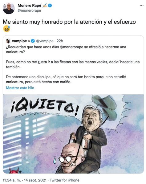 Vampipe Dedica Caricatura A Monero Rapé Lo Dibuja Montado Por Amlo Foto