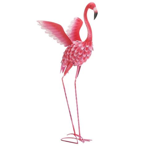 Flying Flamingo Metal Garden Decor 375 Inches Etsy