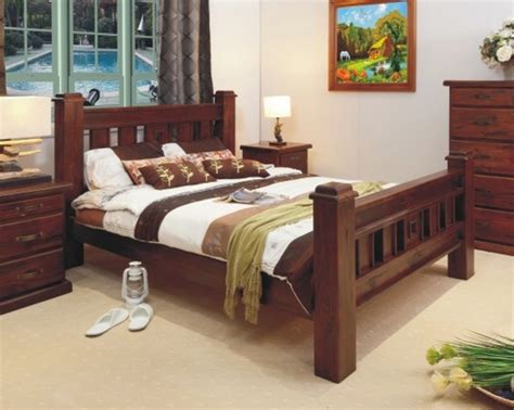 KING RUSTIC BED ONLY - Australia's Best Online Furniture & Bedroom Furniture Store