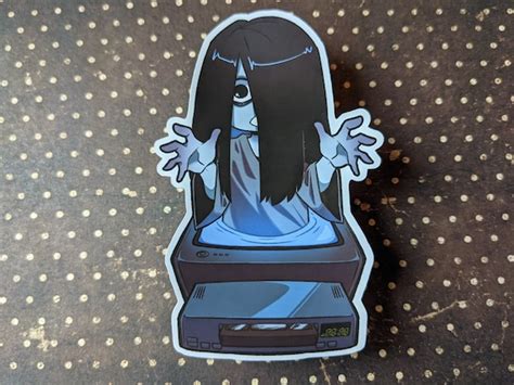 Chibi Sadako The Ring Sticker Etsy