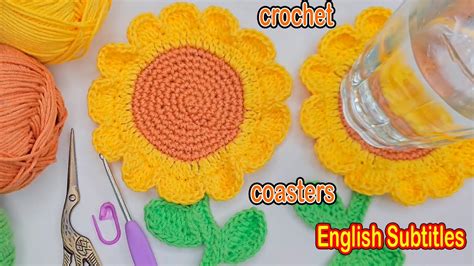 Tutorial De Posavasos Tejido A Crochet De Girasoles Paso A Paso Todo