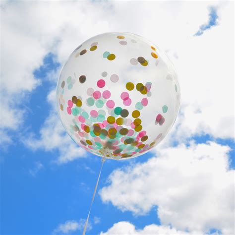 Confetti Balloon 36 Inch Clear Jumbo Balloon Filled With Mint