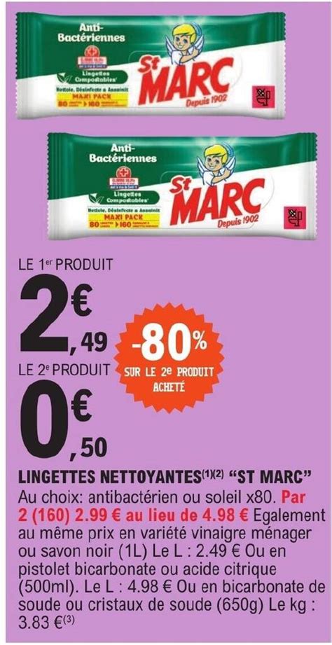 Promo LINGETTES NETTOYANTES ¹2 chez E Leclerc