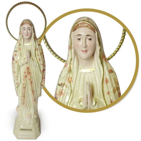 FIGURA MATKA BOŻA Z LOURDES 25 cm KWIATY figurka 12458688870 Allegro pl