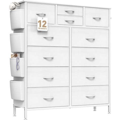 GIKPAL 12 Drawer Dresser, White Dresser Chest of Drawers Dressers for ...