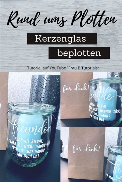 Kerzenglas Beplotten Plotten Silhouette Cameo Freebies Geschenke