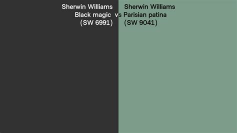 Sherwin Williams Black Magic Vs Parisian Patina Side By Side Comparison